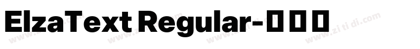 ElzaText Regular字体转换